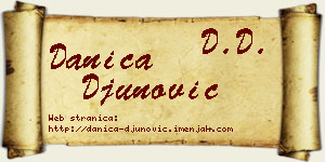 Danica Đunović vizit kartica